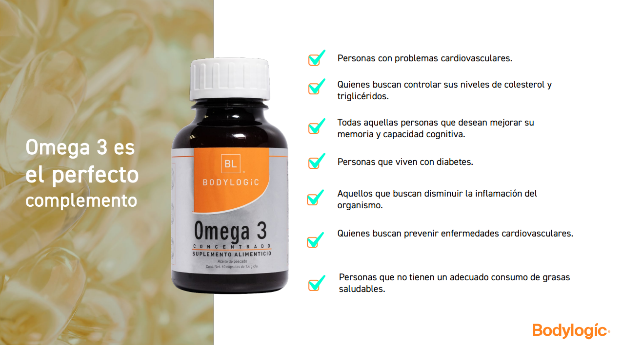 Omega 3 Bodylogic con EPA, DHA y Vitamina E | Aceite de pescado de origern noruego ultra puro | Calidad Premium cuenta con certificaciones Epax, Friend of the sea y IFOS | 60 Capsulas