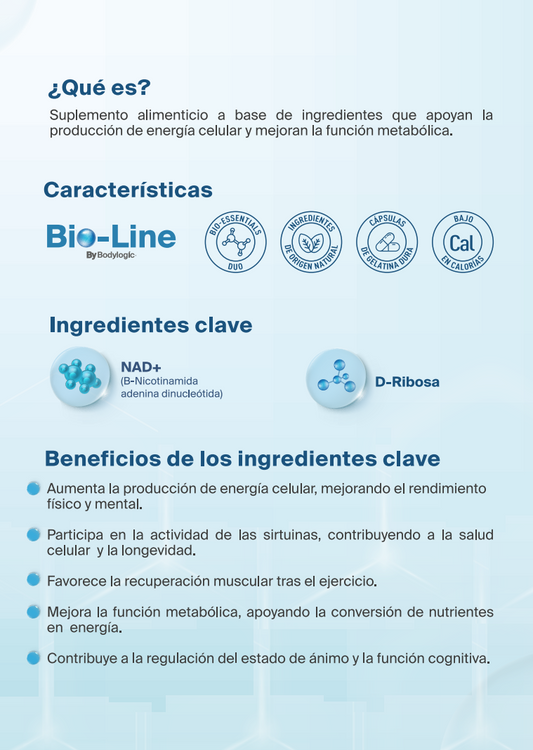 B-IOCEL | NAD+ y D-Ribosa 60 capsulas