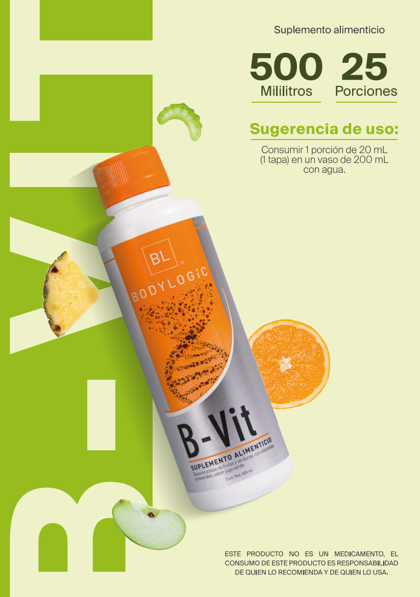 B-Vit | Multivitamínico natural adicionado con 18 vitaminas y minerales