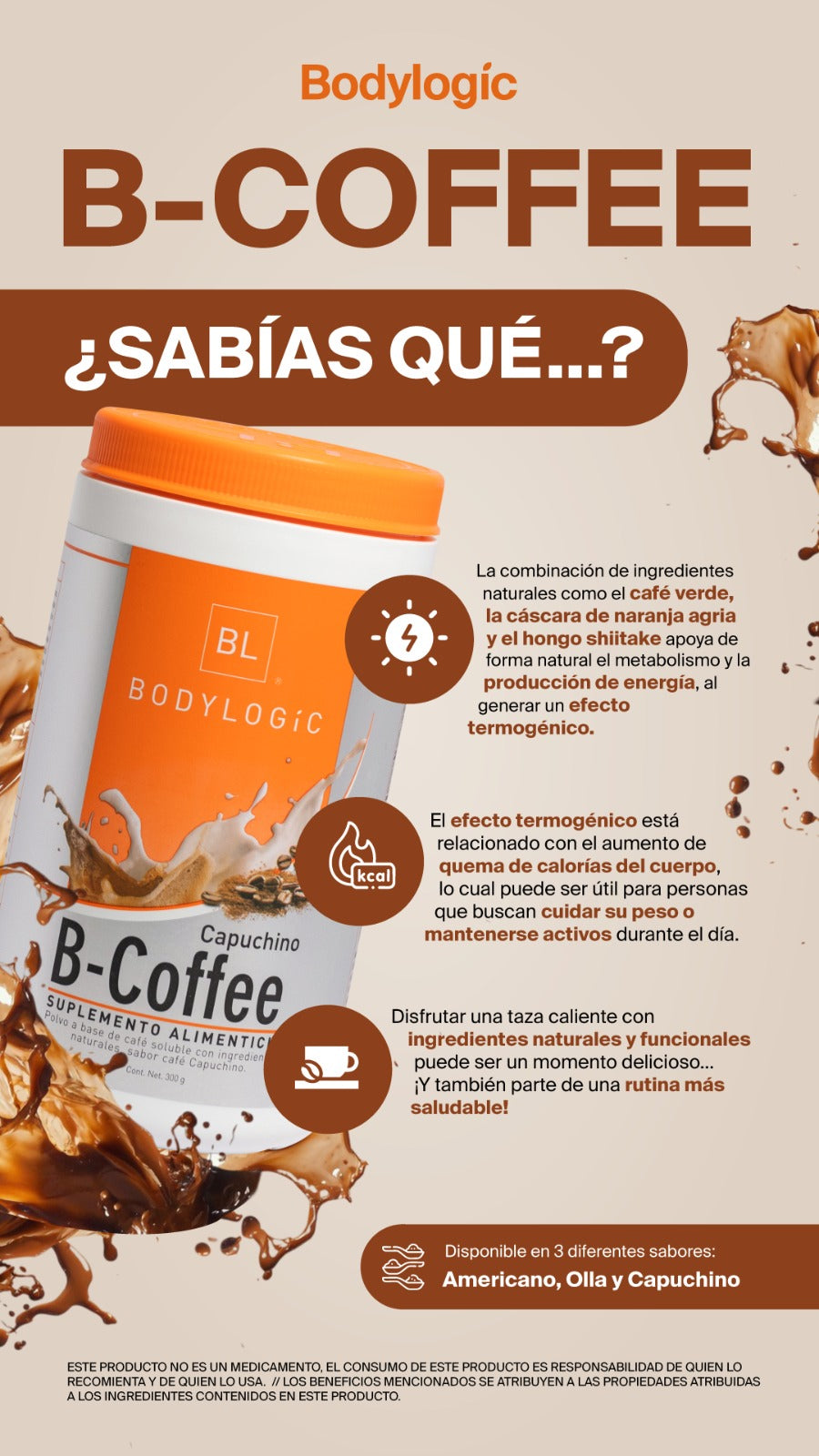 B-Coffe de Olla con Semilla de Café Verde, Hongo Shiitake, Inulina de Agave y Naranja Agria