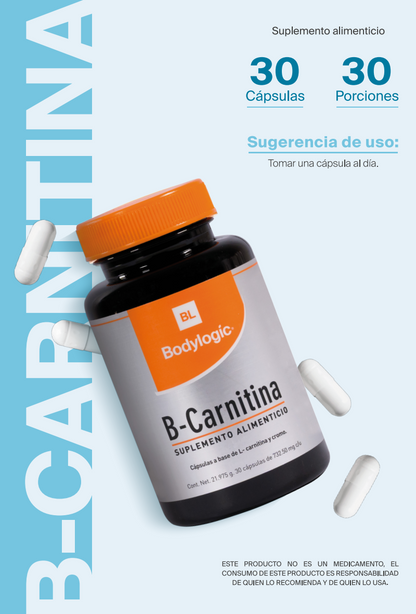 B-Carnitina Cpsula a base de L-Carnitina y cromo Bodylogic B-Carnitina Cpsula a base de L-Carnitina y cromo Bodylogic