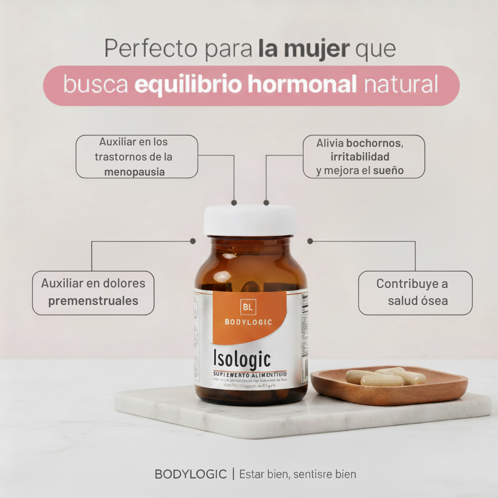 Isologic Isologic con Isoflavonas de soya | 30 capsulas – Bodylogic