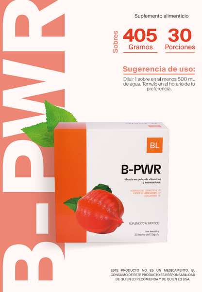 B-PWR | Mezcla de aminoácidos, vitaminas del complejo B y guaraná