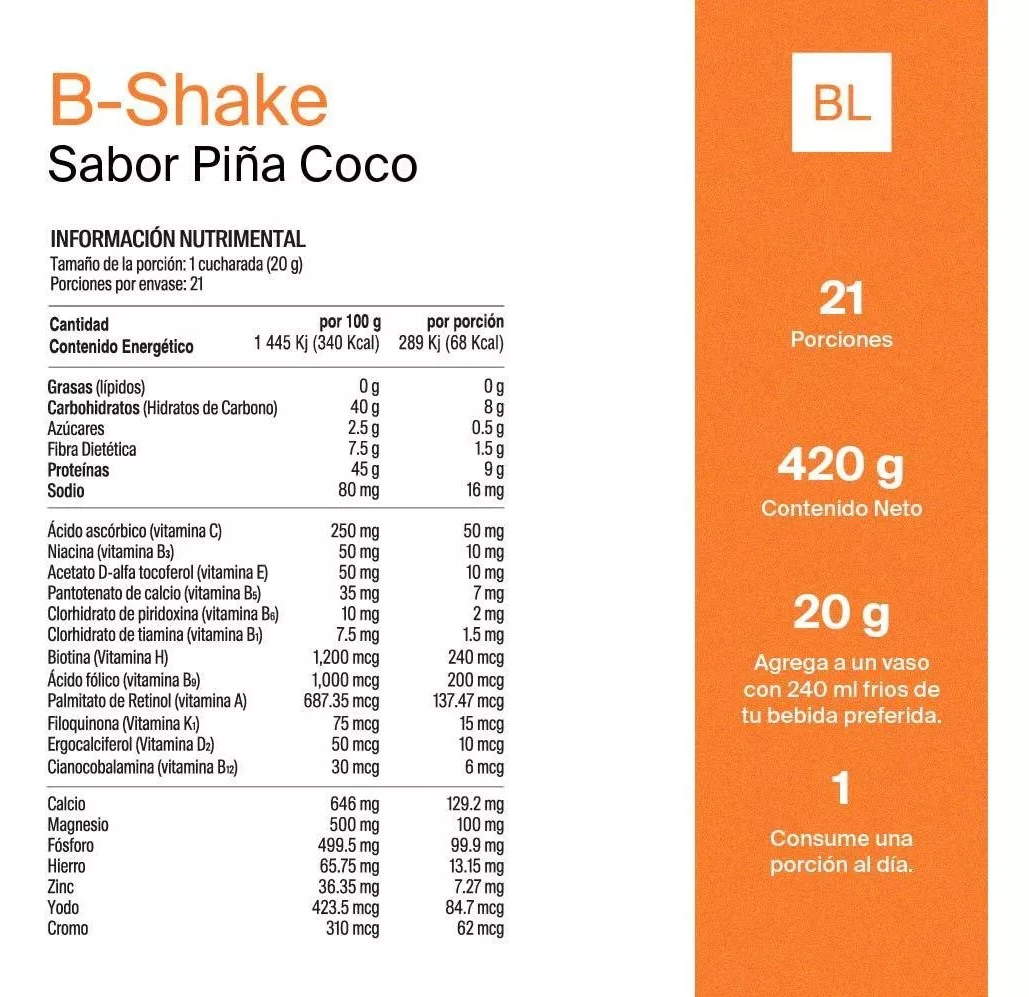 B-Shake Malteada de piña coco