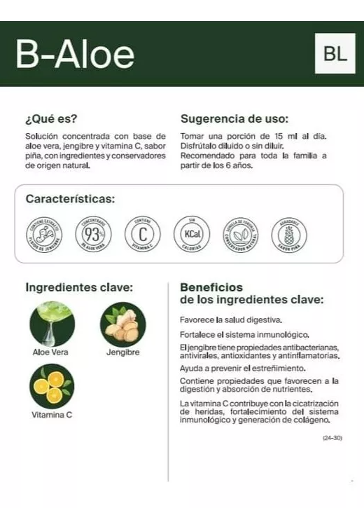 B-Aloe | Aloe vera, jengibre y vitamina C