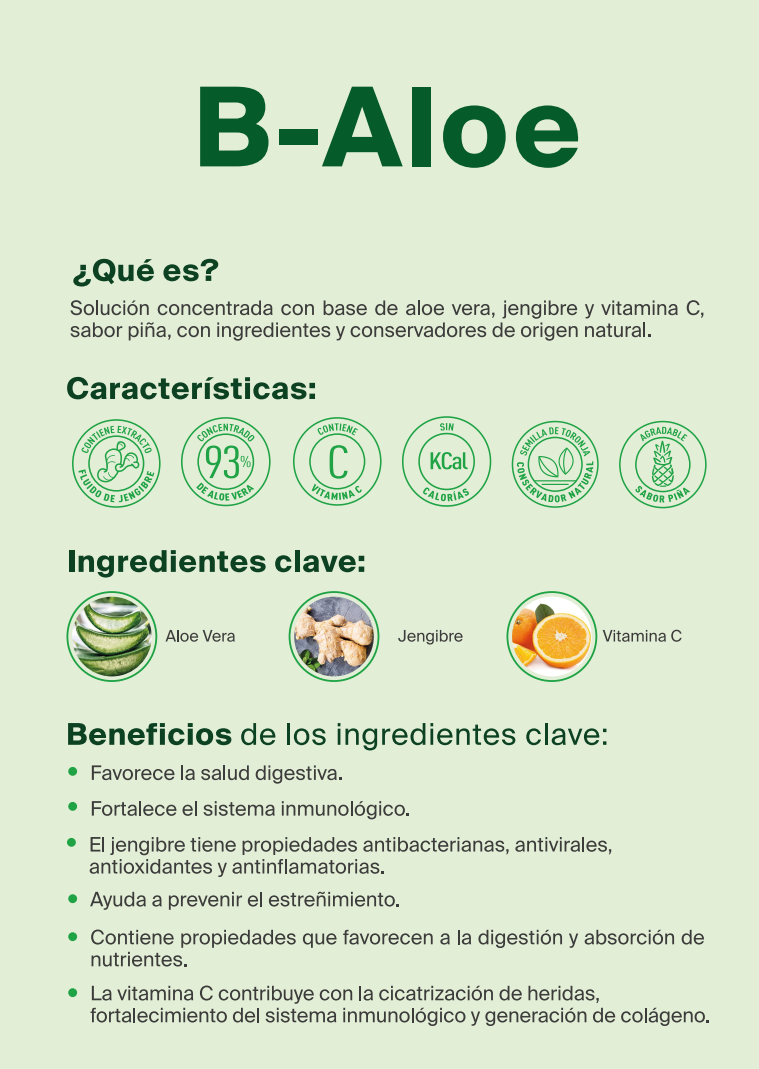 B-Aloe | Aloe vera, jengibre y vitamina C