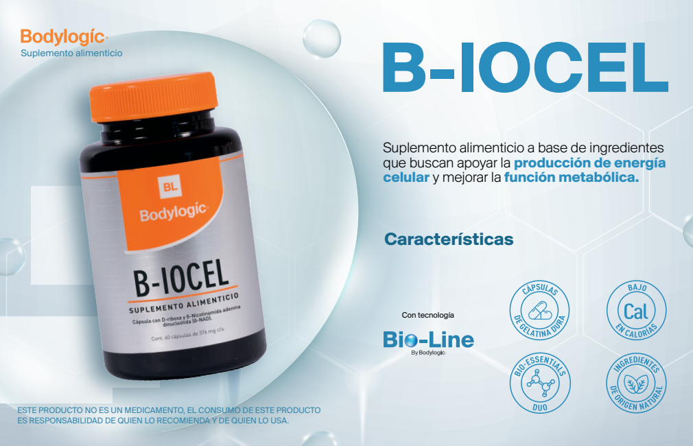 B-IOCEL | NAD+ y D-Ribosa 60 capsulas