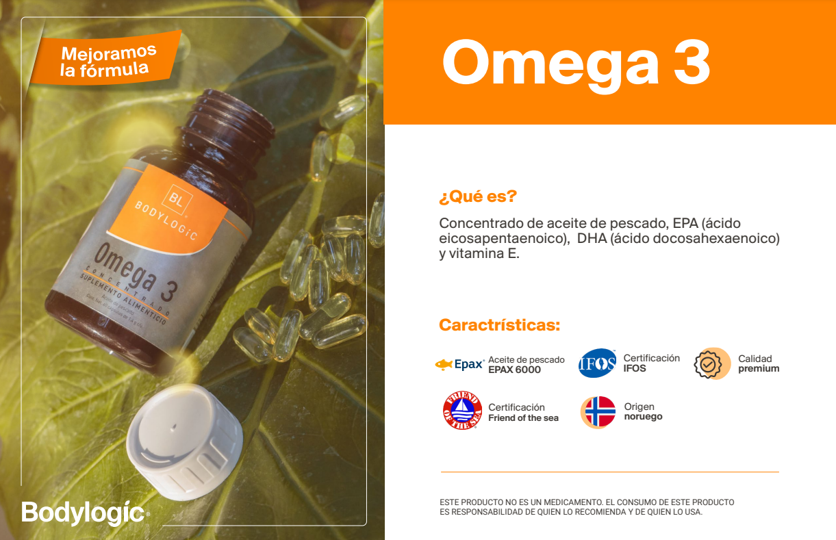 Omega 3 con EPA, DHA y Vitamina E | 60 Capsulas