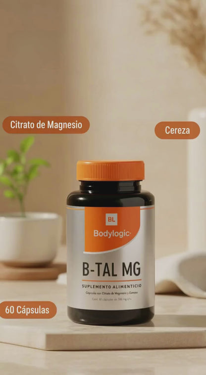 B-TAL MG | Citrato de Magnesio y Cereza | 60 Capsulas